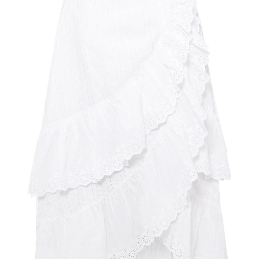 LoveShackFancy White Halle Skirt